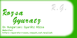 rozsa gyuratz business card